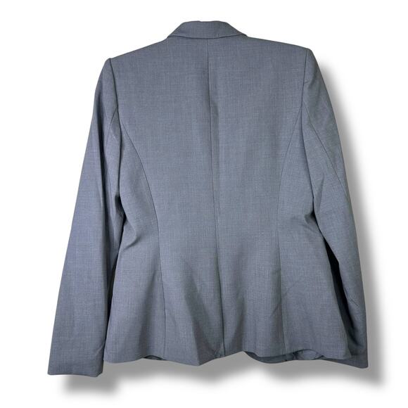 Calvin Klein NWOT Light Charcoal Grey One-Button Classic Suit Blazer Size 4 - Picture 7 of 8